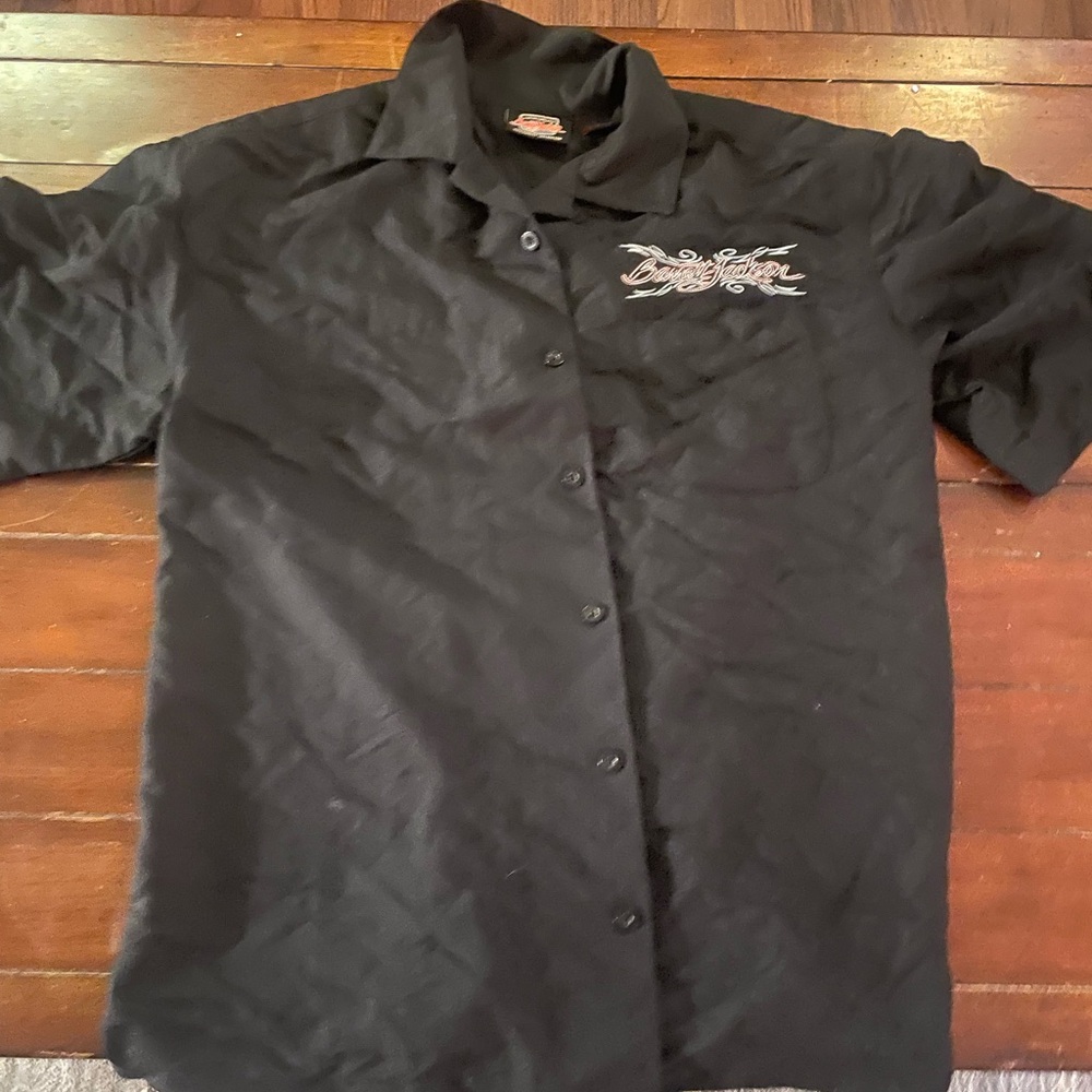 Black Casual Button Down Shirt